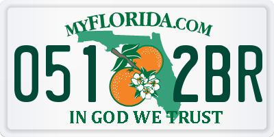 FL license plate 0512BR