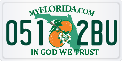 FL license plate 0512BU