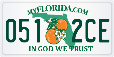 FL license plate 0512CE