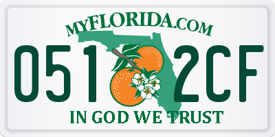 FL license plate 0512CF