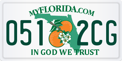 FL license plate 0512CG