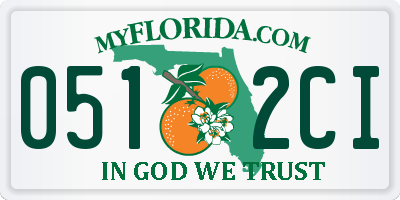 FL license plate 0512CI