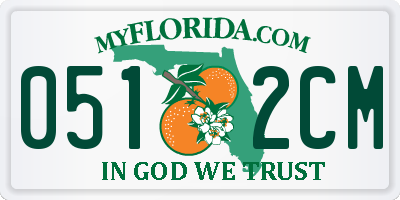 FL license plate 0512CM