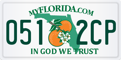 FL license plate 0512CP