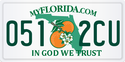 FL license plate 0512CU