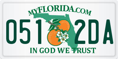 FL license plate 0512DA