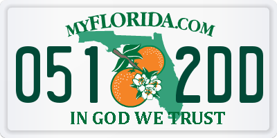 FL license plate 0512DD