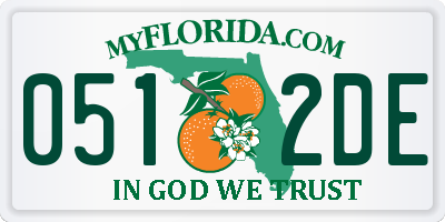 FL license plate 0512DE