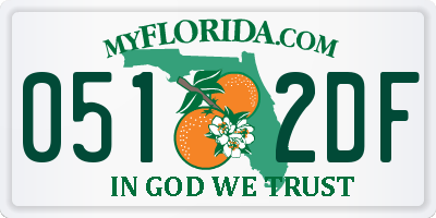 FL license plate 0512DF