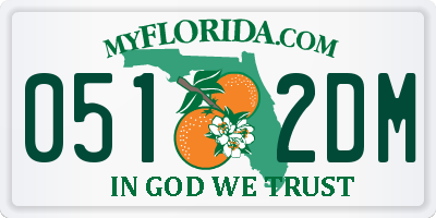 FL license plate 0512DM