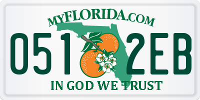 FL license plate 0512EB