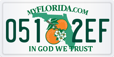 FL license plate 0512EF