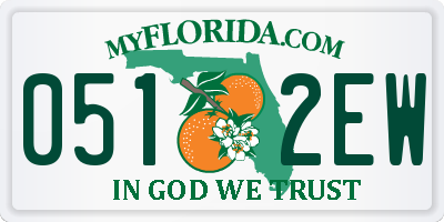 FL license plate 0512EW