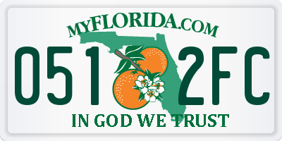 FL license plate 0512FC