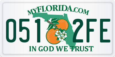 FL license plate 0512FE
