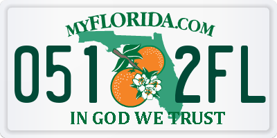 FL license plate 0512FL