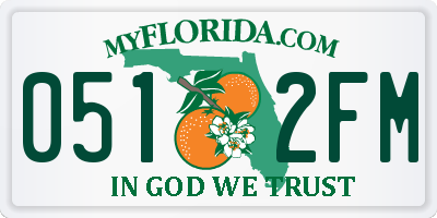 FL license plate 0512FM