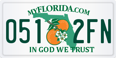 FL license plate 0512FN