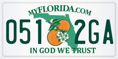 FL license plate 0512GA