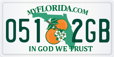FL license plate 0512GB