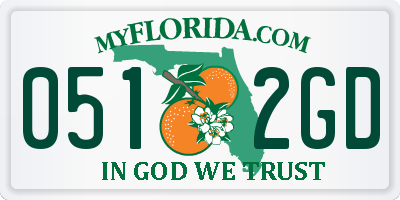 FL license plate 0512GD