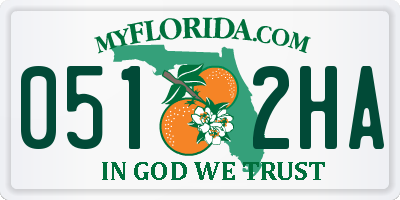 FL license plate 0512HA