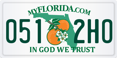 FL license plate 0512HO