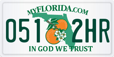FL license plate 0512HR
