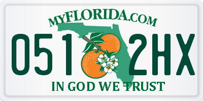 FL license plate 0512HX