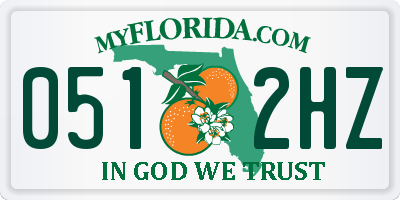 FL license plate 0512HZ