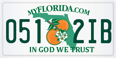 FL license plate 0512IB