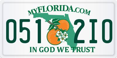FL license plate 0512IO