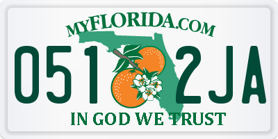 FL license plate 0512JA