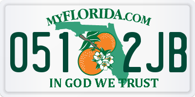 FL license plate 0512JB