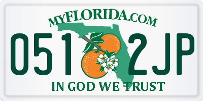 FL license plate 0512JP
