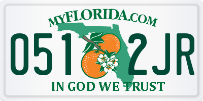 FL license plate 0512JR