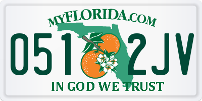 FL license plate 0512JV