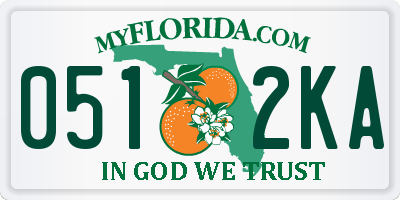 FL license plate 0512KA