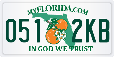 FL license plate 0512KB