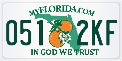 FL license plate 0512KF