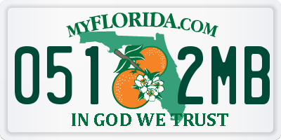 FL license plate 0512MB