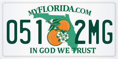 FL license plate 0512MG