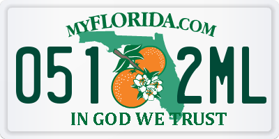FL license plate 0512ML