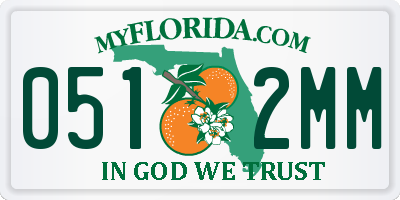 FL license plate 0512MM