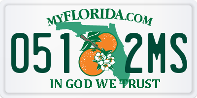 FL license plate 0512MS