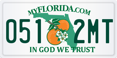 FL license plate 0512MT