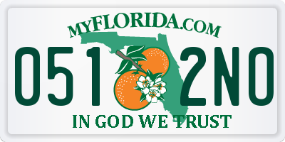 FL license plate 0512NO