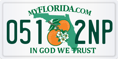 FL license plate 0512NP