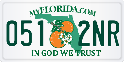 FL license plate 0512NR