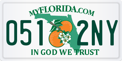FL license plate 0512NY